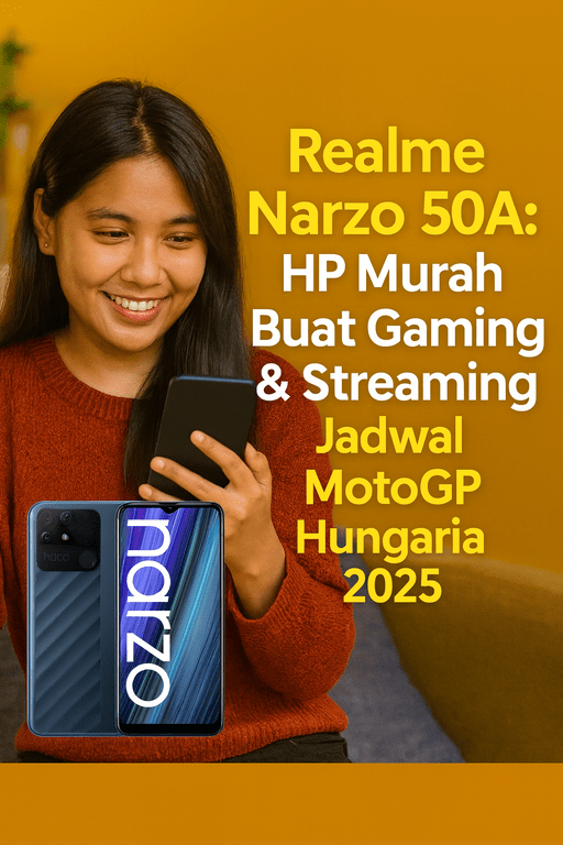 Realme Narzo 50A HP Murah Buat Gaming & Streaming Jadwal MotoGP Hungaria 2025
